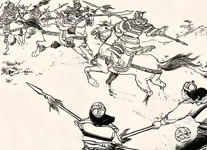“贼将引兵那里去！”此将正带兵快马加鞭急急追赶，跑着跑着忽然背后一声喊...