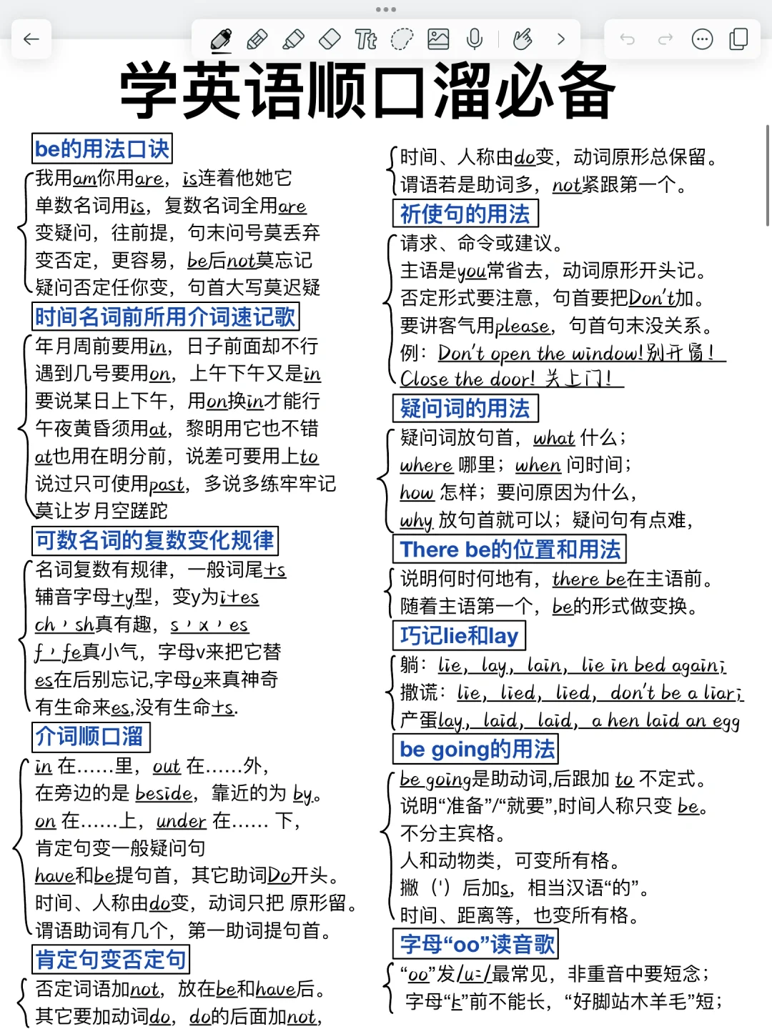 提分快准狠！50条英语语法顺口溜！基础差救星