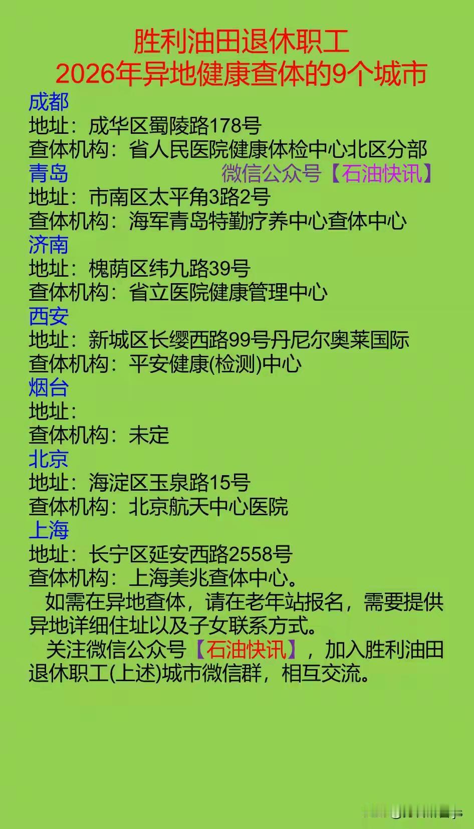 一张图看懂油田退休职工主要流向
    同学夫妻俩前年从胜利油田退休，丈夫是油田