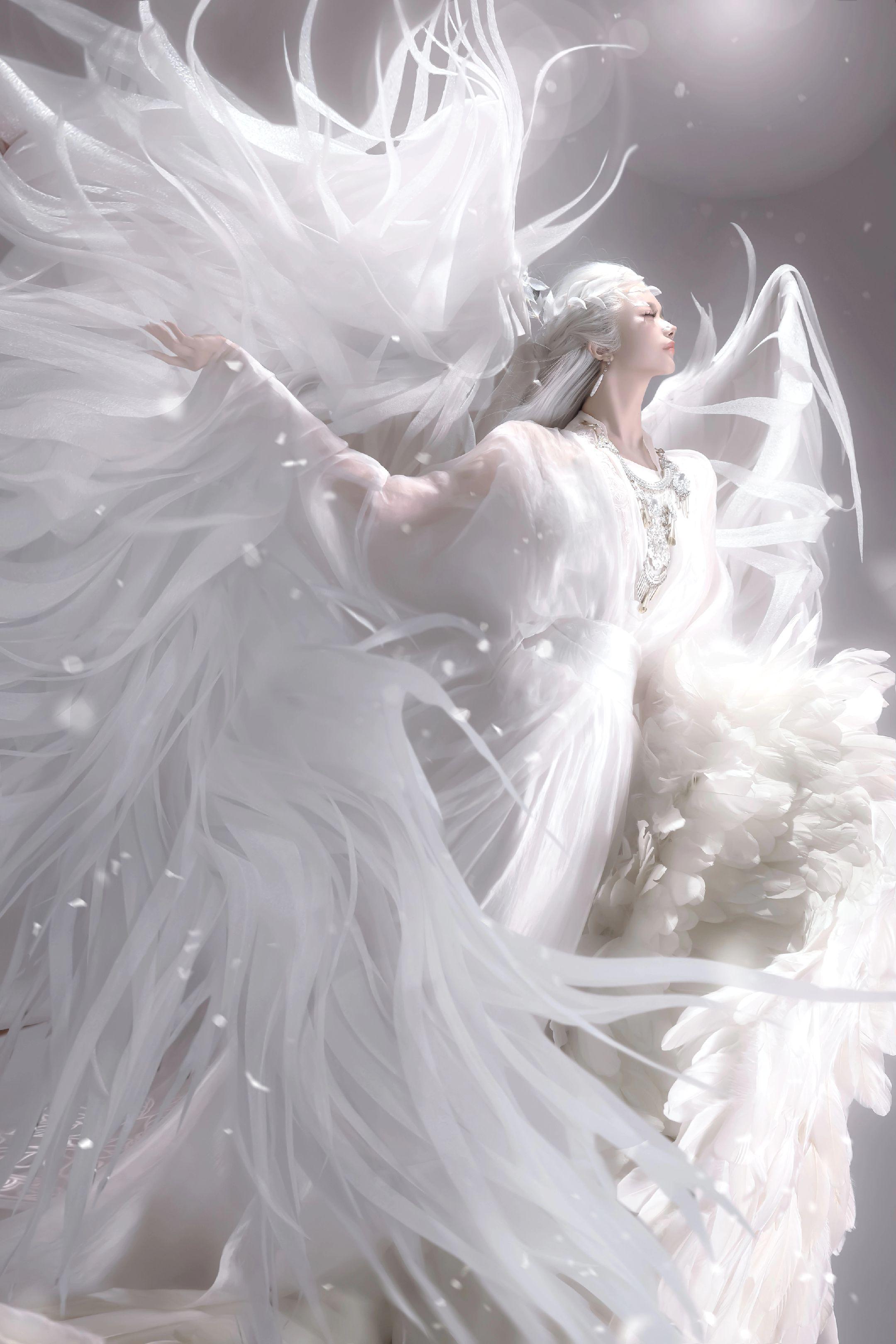 霜翎振处月华生。拍出手办感