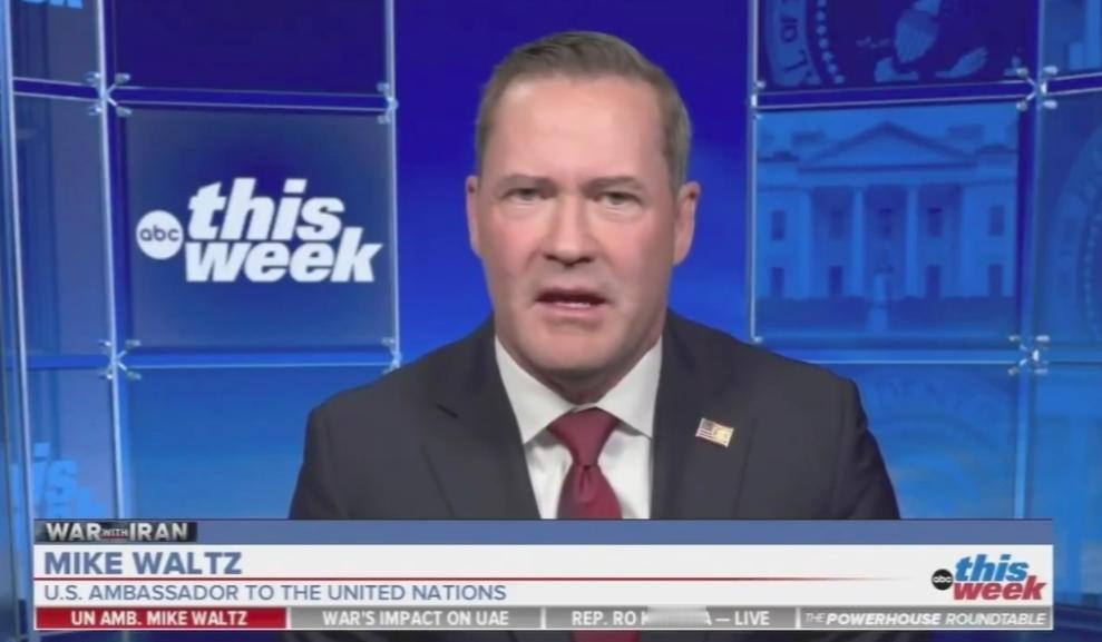 当地时间4月19日，ABC电视台的节目里，主持人卡尔问得特别直接，把美国驻联合国