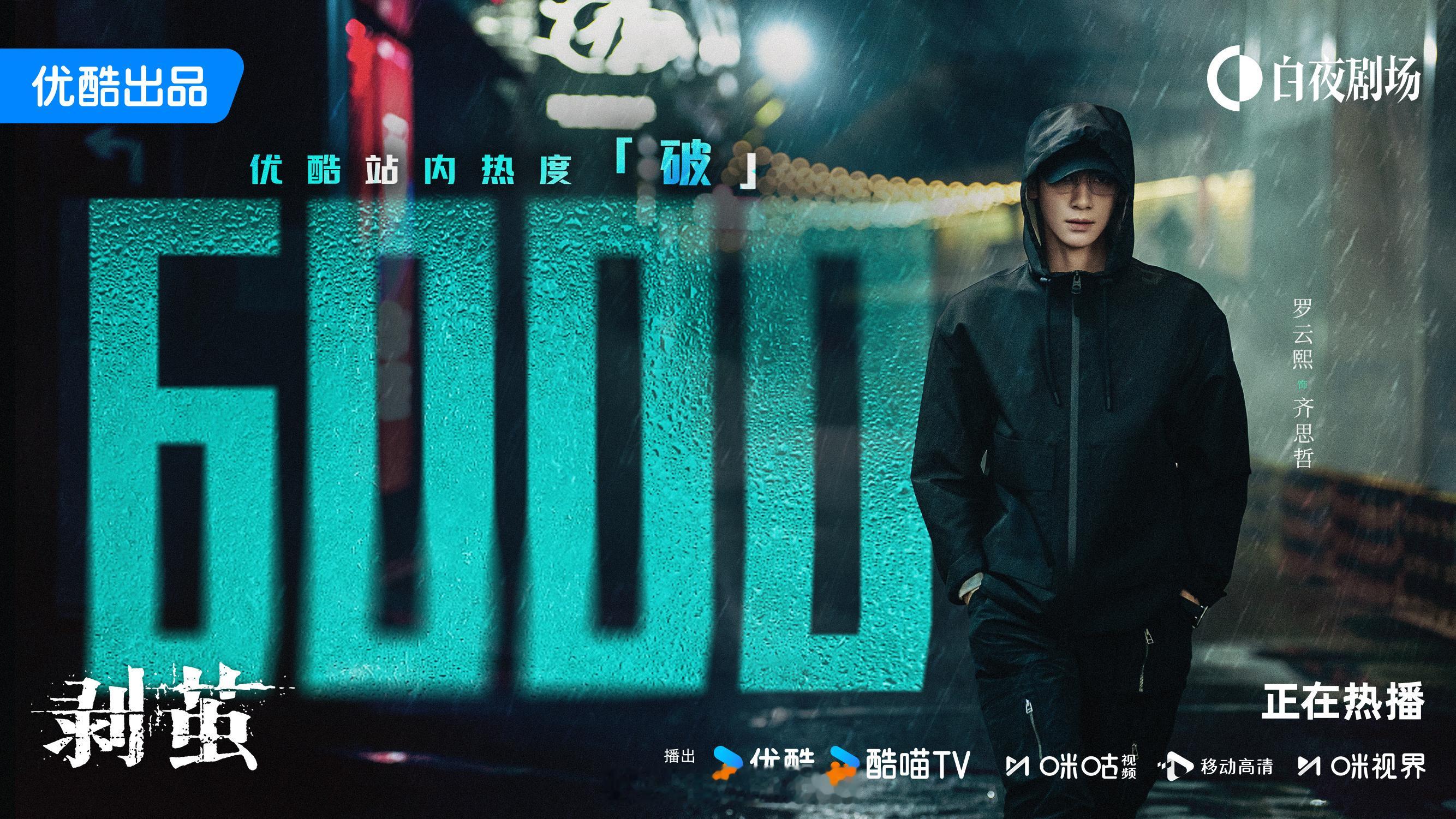 罗云熙领衔主演剥茧优酷热度破6000了呀！继续冲呀！