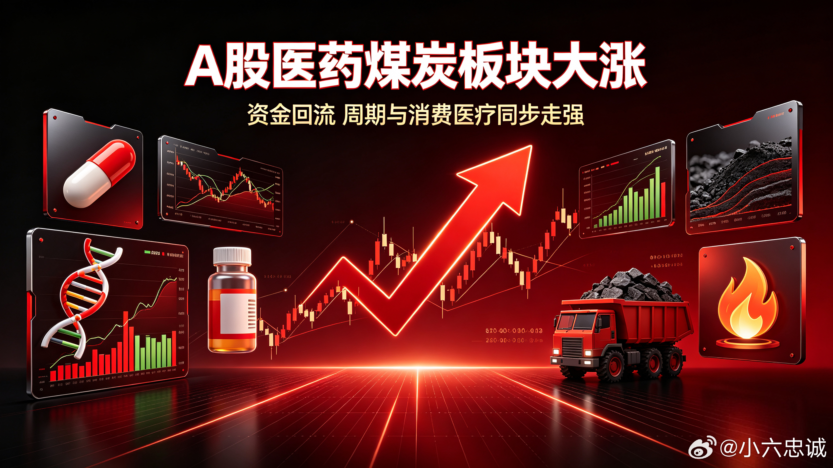A股医药煤炭板块大涨 今天盘面给了所有人一个深刻教训：全市场超3500只个股下跌