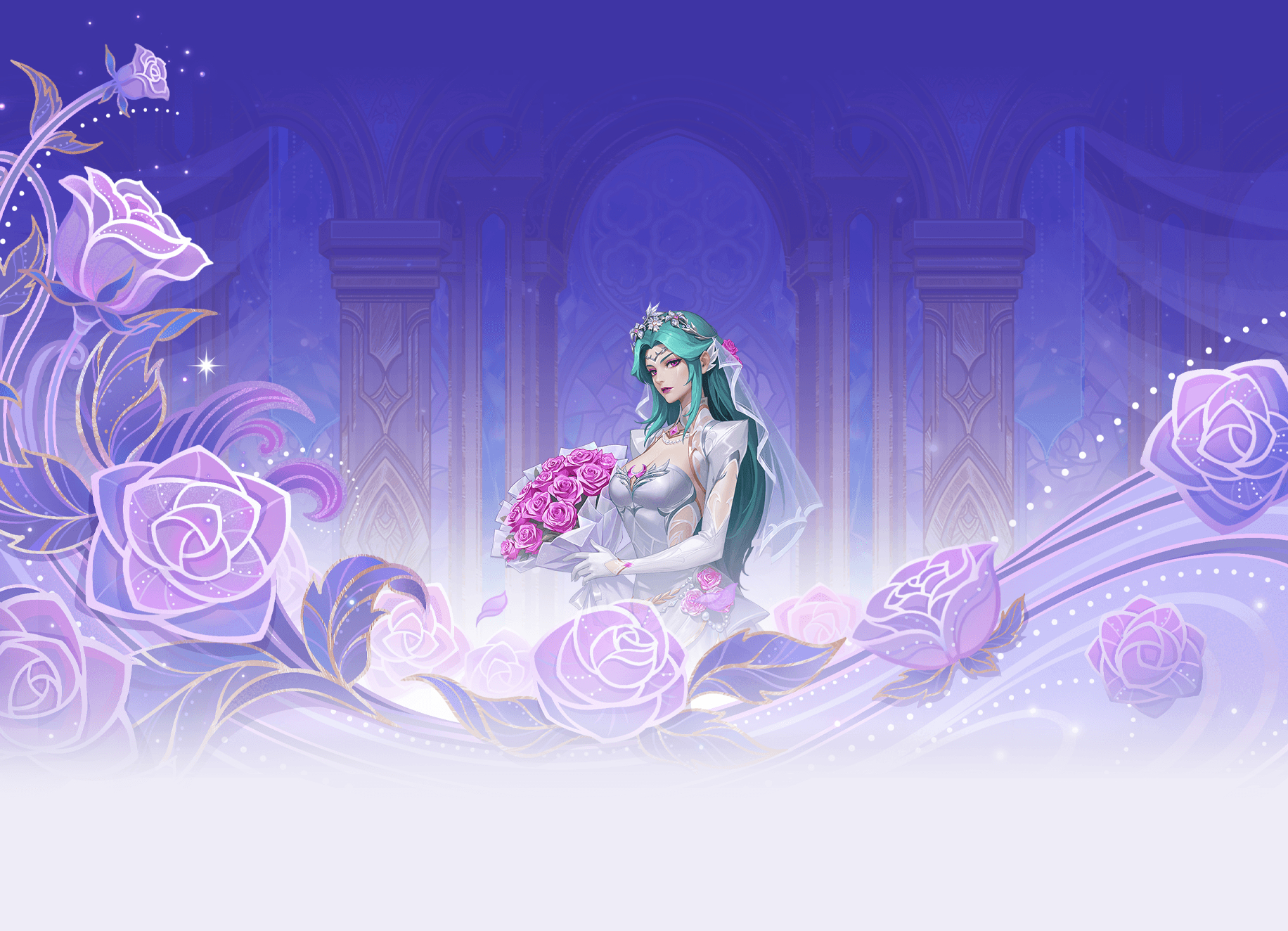国服2026水晶玫瑰系列宣传图与背景 