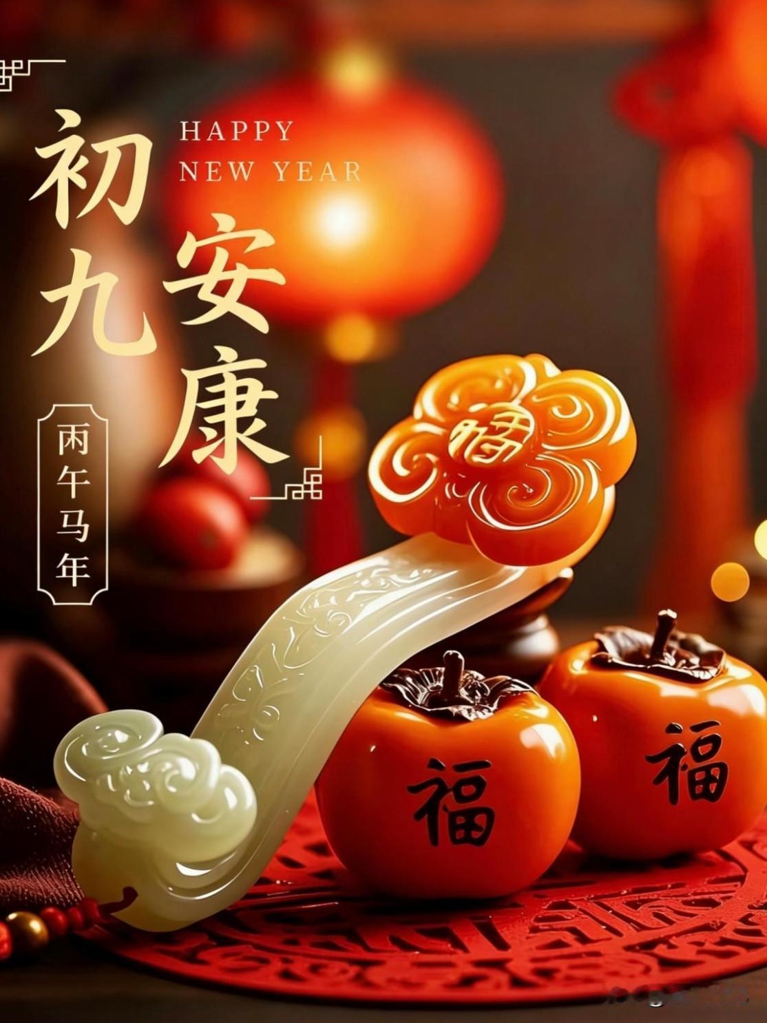 [玫瑰]友初九早安！
今天是大年初九，
大年初九福满长。

久久幸福又安康，
天