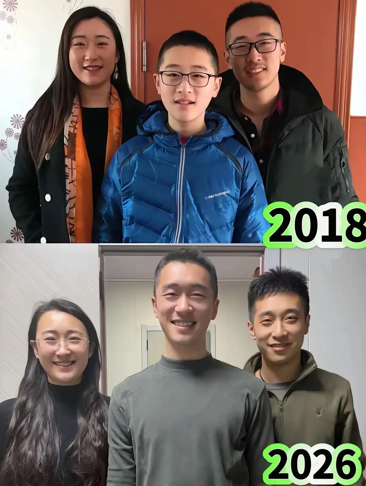 一家人相隔八年，谁的变化最大？