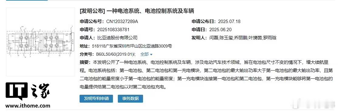 比亚迪新专利电池包尺寸不变续航增大 回头看看比亚迪这个CN120327289A专