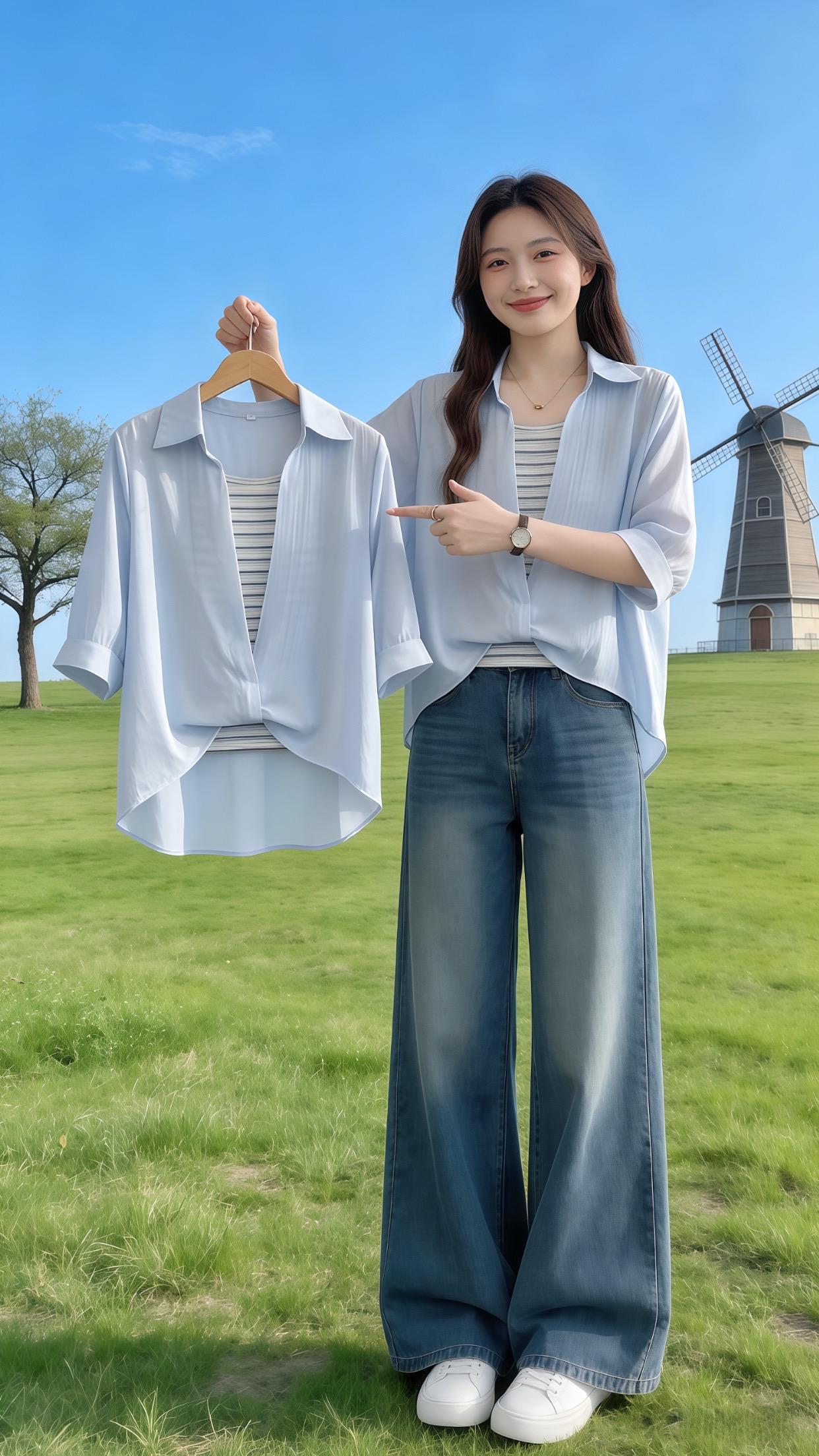 大码女装 遮肉显瘦穿搭 提升大人感穿搭思路 小个子女生早春韩系穿搭 淡...