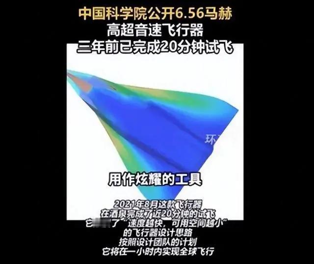 中科院揭秘：6.56马赫高超音速飞行器，飞速穿梭未来！

你相信吗？有一种飞行器