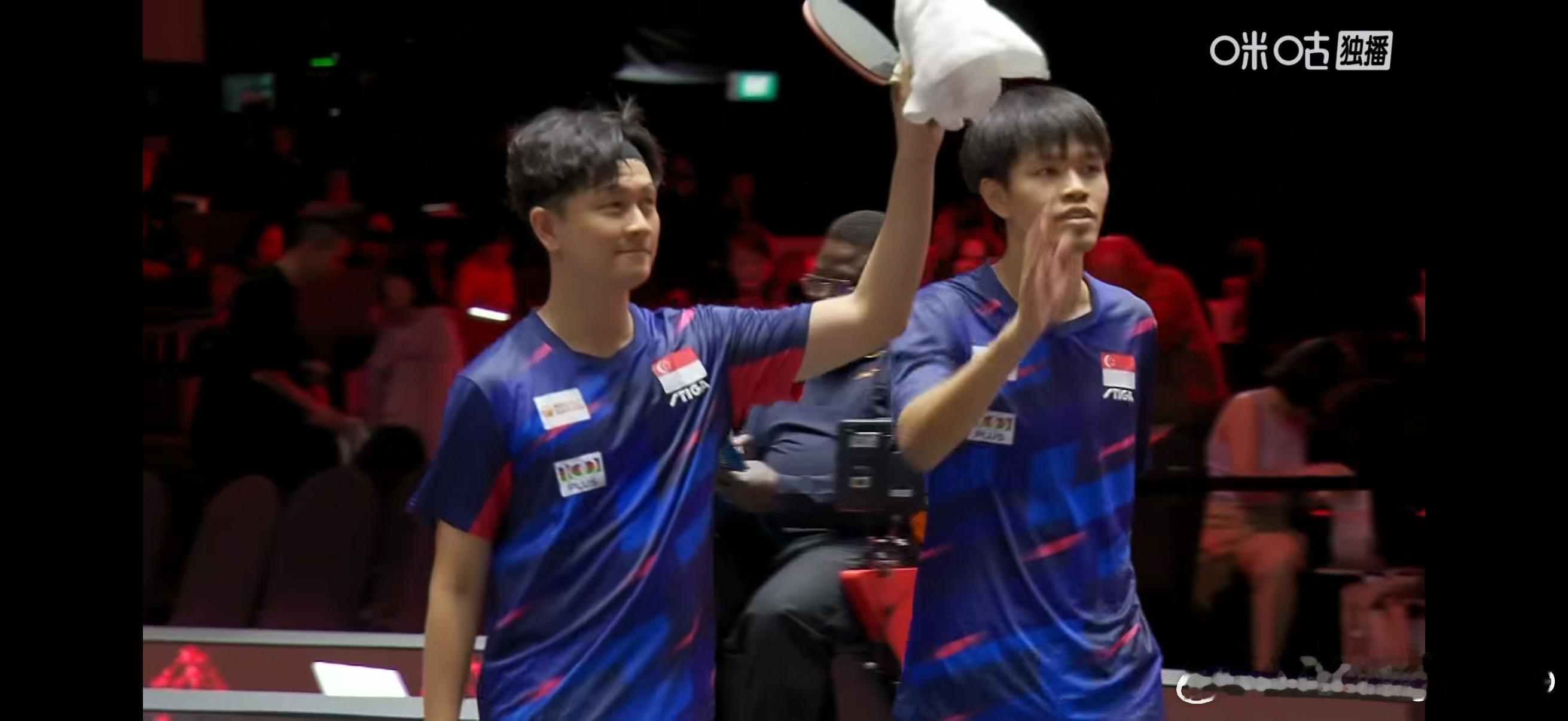 WTT新加坡大满贯2026 男双1/8决赛：🇨🇳林诗栋/黄友政3比1周哲宇/