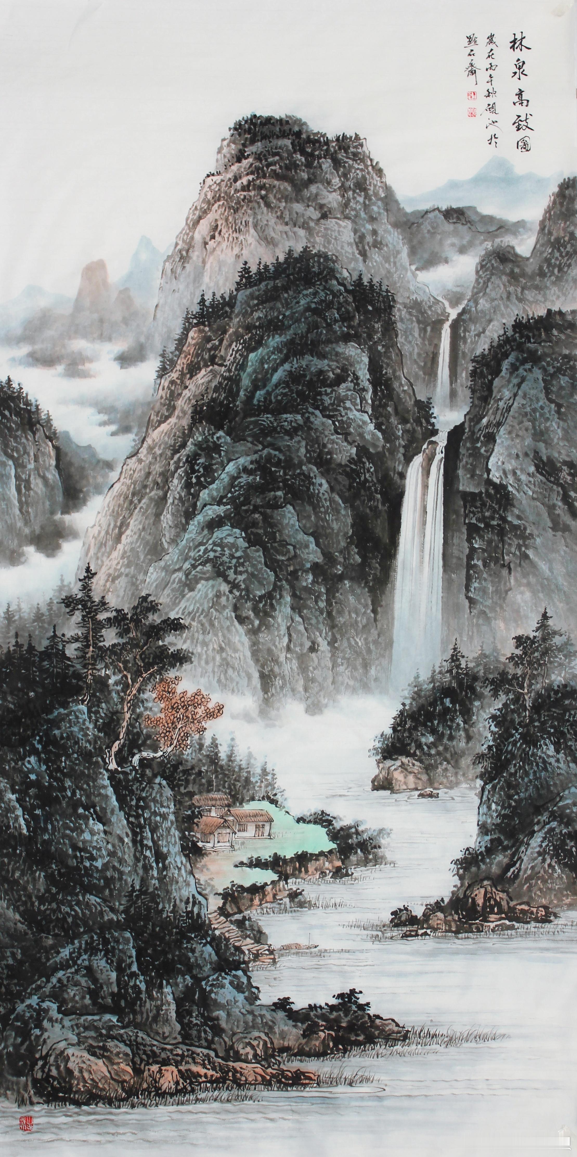 【林泉高致圖】138cmX68cm艺术[超话]每日一画[超话]山水画[超话]绘画
