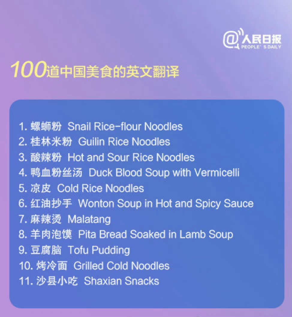 【知识帖！100道中国美食的英文翻译！】学了这么多年英语，到了需用英文介绍中国美