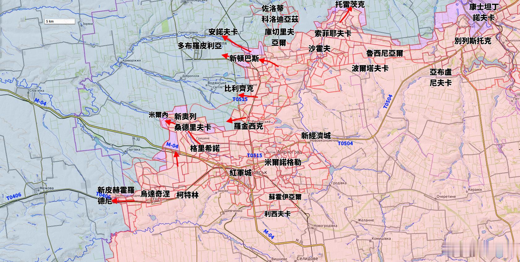 中央戰術集群也開始前進在多布羅皮利亞方向，中央戰術集群佔領了安諾夫卡以東的一個園