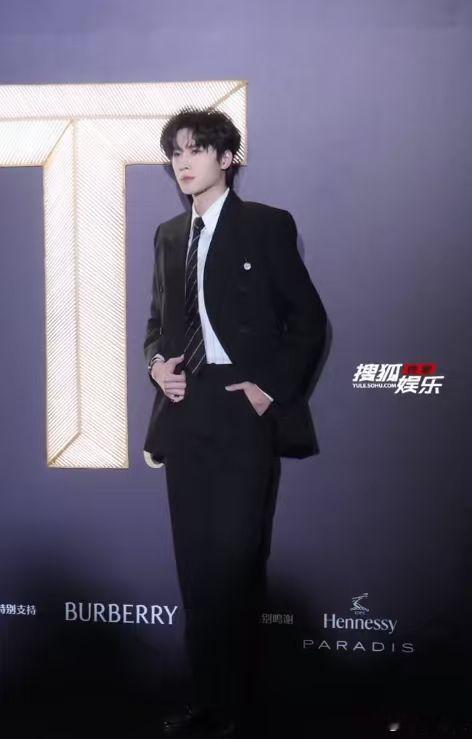 展轩黑西装条纹领带体制内感闪光灯下的展轩 闪光灯下的展轩,展轩黑西装条纹领带体制