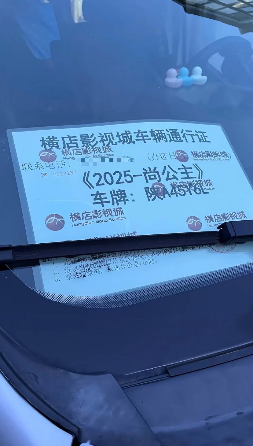 孟子义李昀锐《尚公主》横店车辆通行证，已在置景期待开机！！[打call][打ca