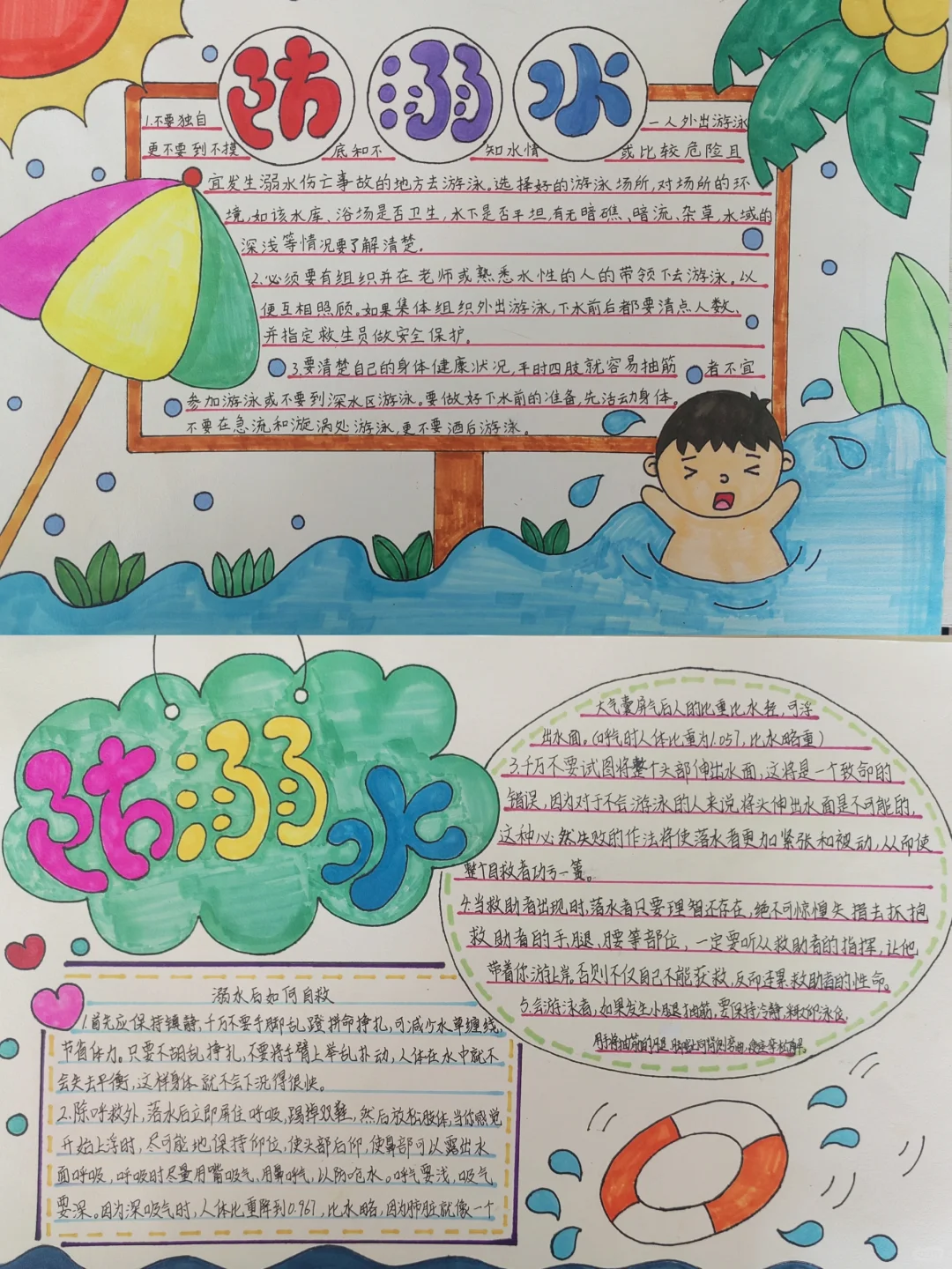 最近的手抄报合集|防溺水、安全教育、端午