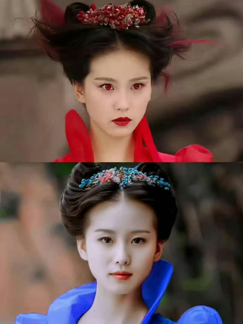 刘诗诗21岁演的龙葵居然才21岁就能把红蓝龙葵演得完全像是两个人，这份灵气真的太