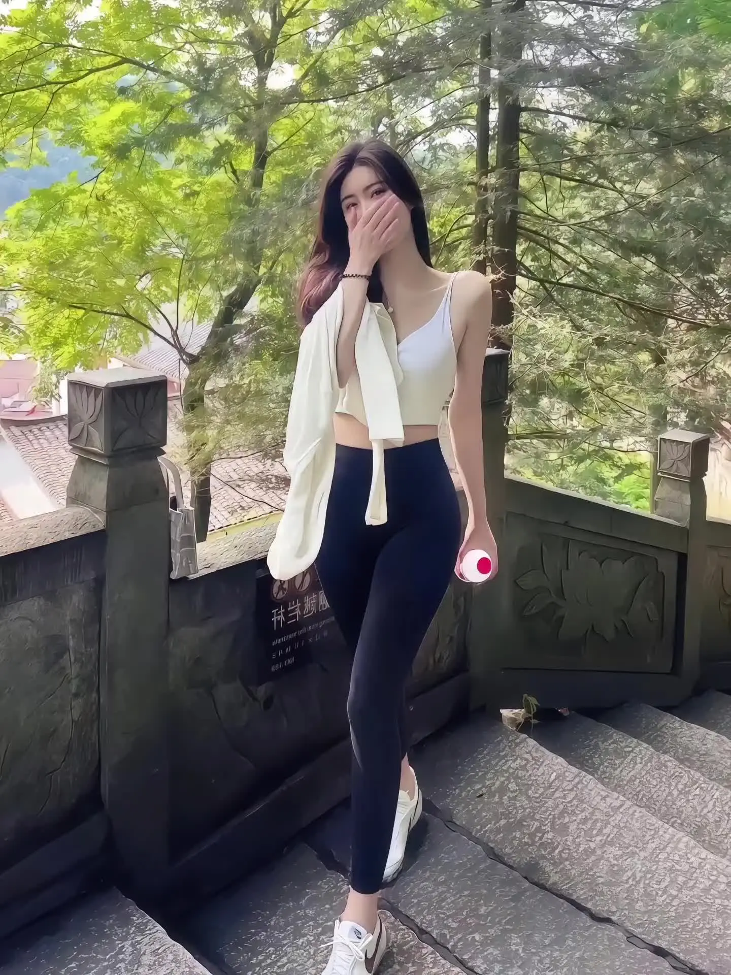 清纯甜美 甜妹 ootd穿搭 治愈系风景