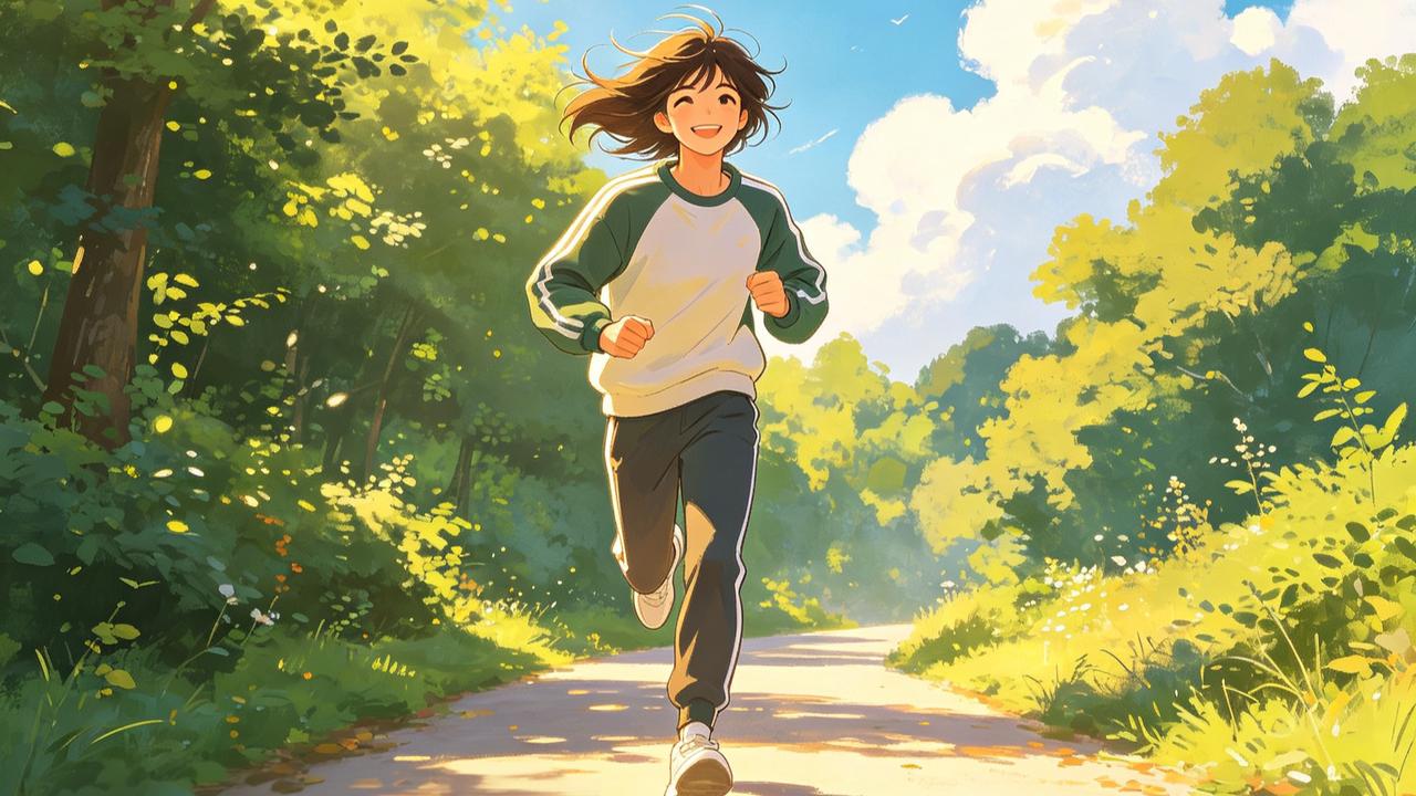 生活原本沉闷，但跑起来就有风。无论现在的你正经历着什么，请记得给心灵一扇向阳的窗