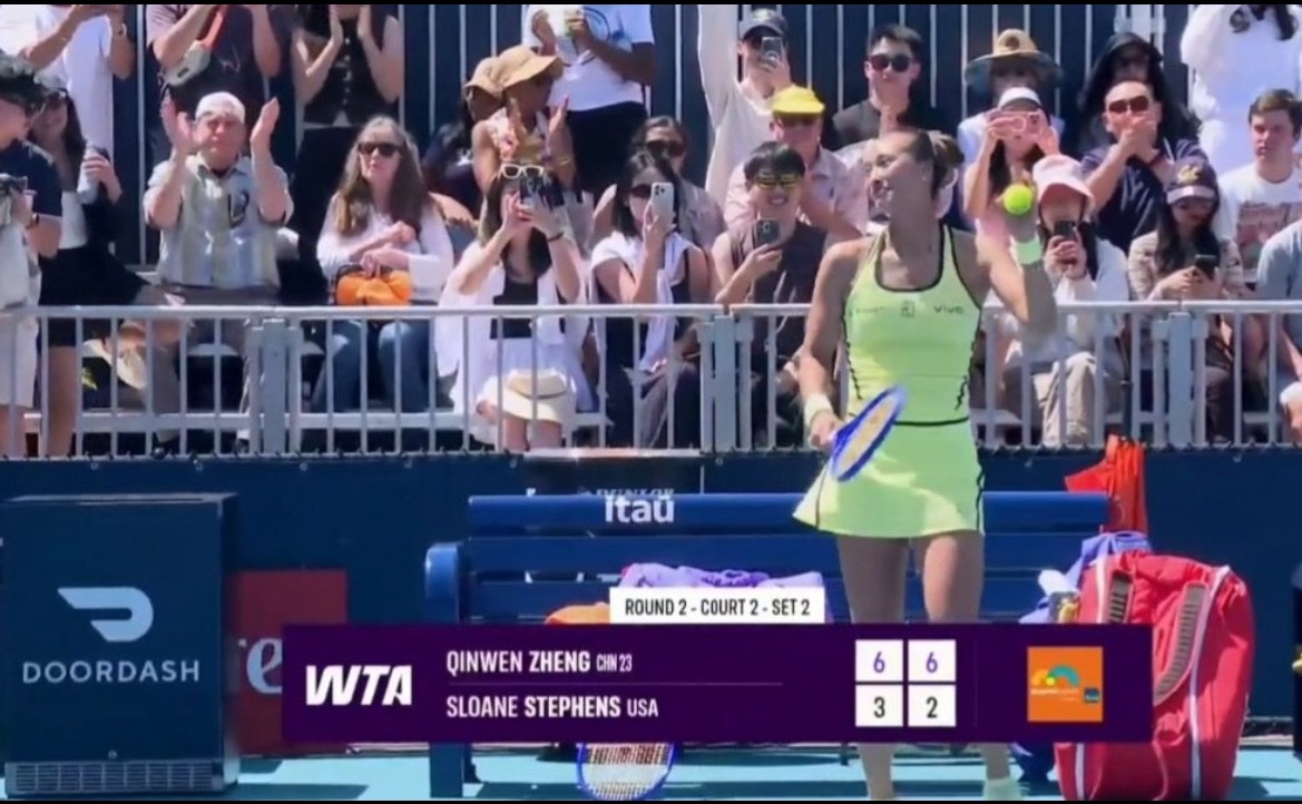 郑钦文2比0斯蒂文斯郑钦文连赢8局郑钦文晋级迈阿密第三轮郑钦文三连胜斯蒂文斯迈阿