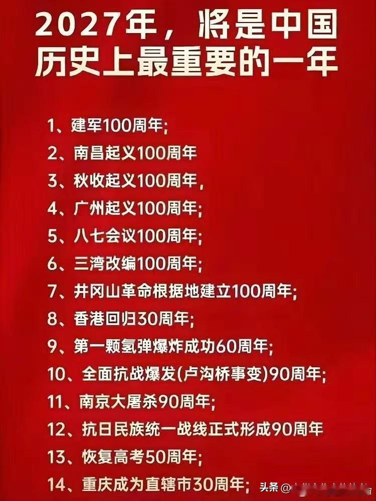明年2027这个年份真的不一般，压力上来了，会发生众人期待已久的大事吗？

我们