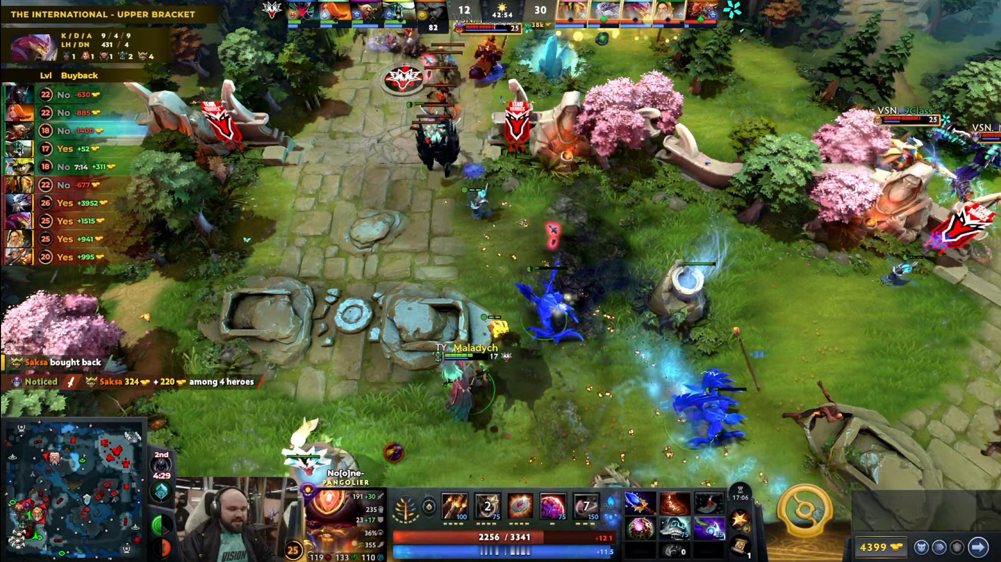 DOTA2TI15 淘汰赛胜者组决赛Vision对阵Yandex战队BO3第一局