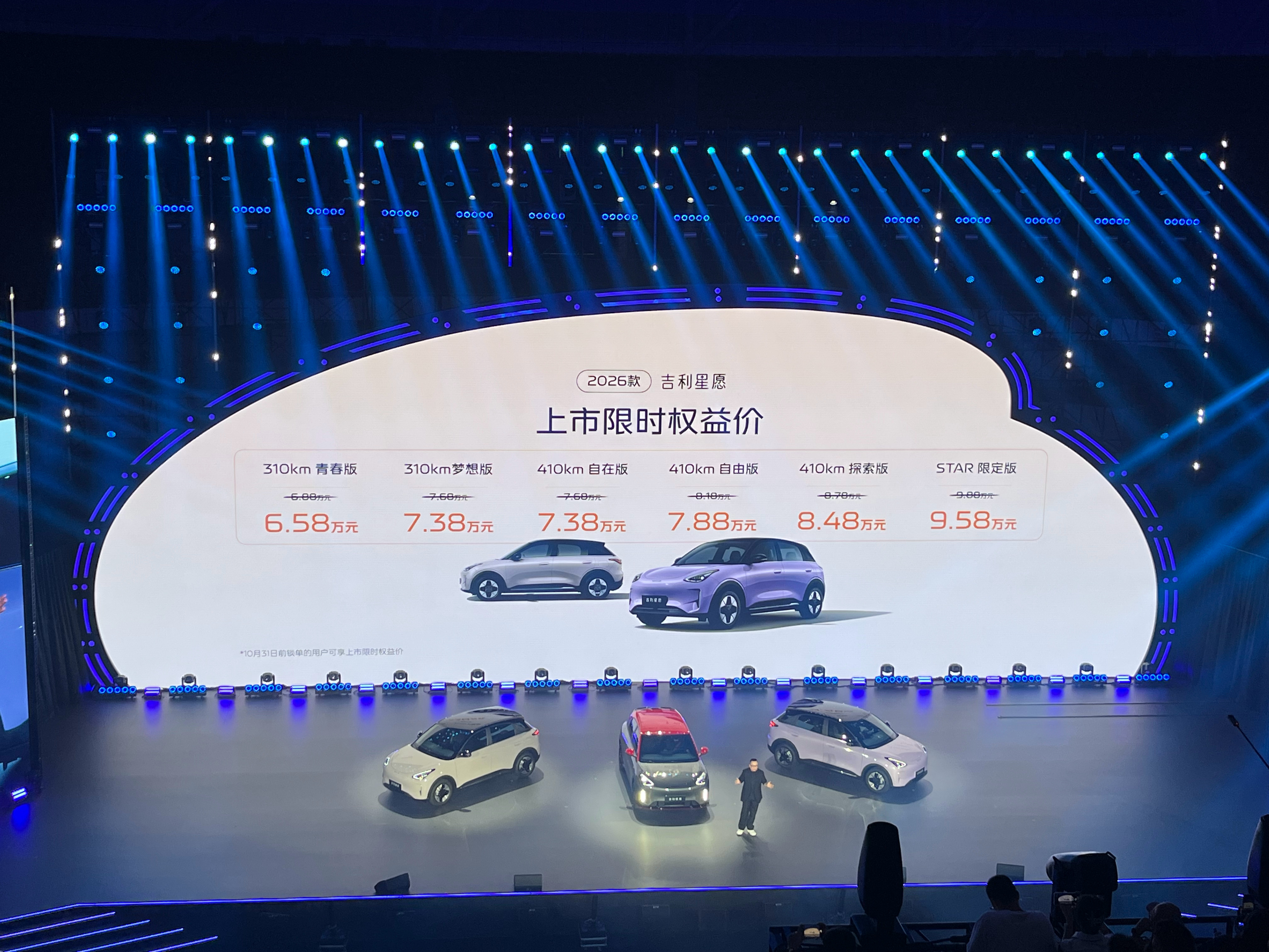 兄弟们！2026款吉利星愿发布会价格省流版来啦！总共6款配置上市限时权益价格31