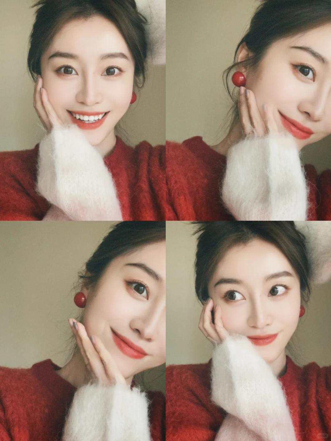 胶片日常｜新春当然得穿软软糯糯红毛衣❤️