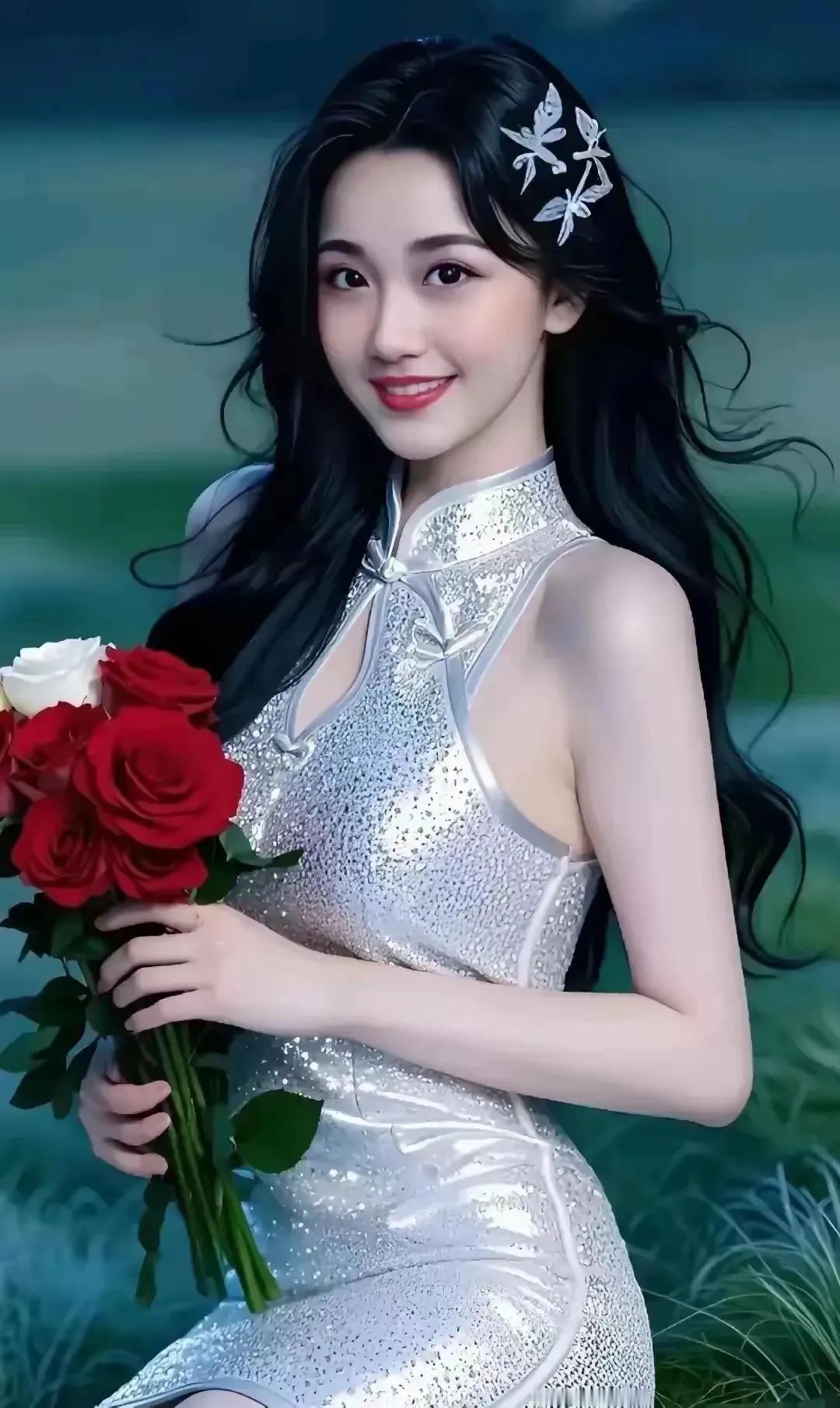 我是天边一朵云，
随风飘洒落红尘，
无尽相思弹泪雨，
两情若是长久时
