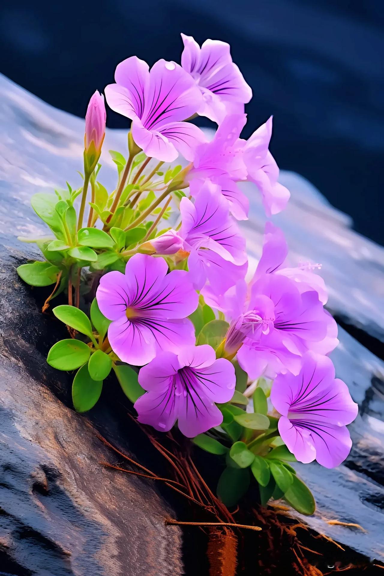 🌷紫罗兰，那如梦如幻的色彩，仿佛是大自然最浪漫的馈赠。它散发着淡淡的芬芳，让人