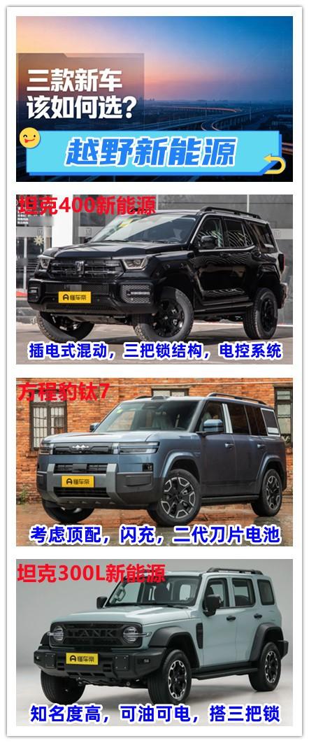 想要购买一辆真正的越野车，并且日常代步能耗低，我觉得三款车型可以重点关注。
第1