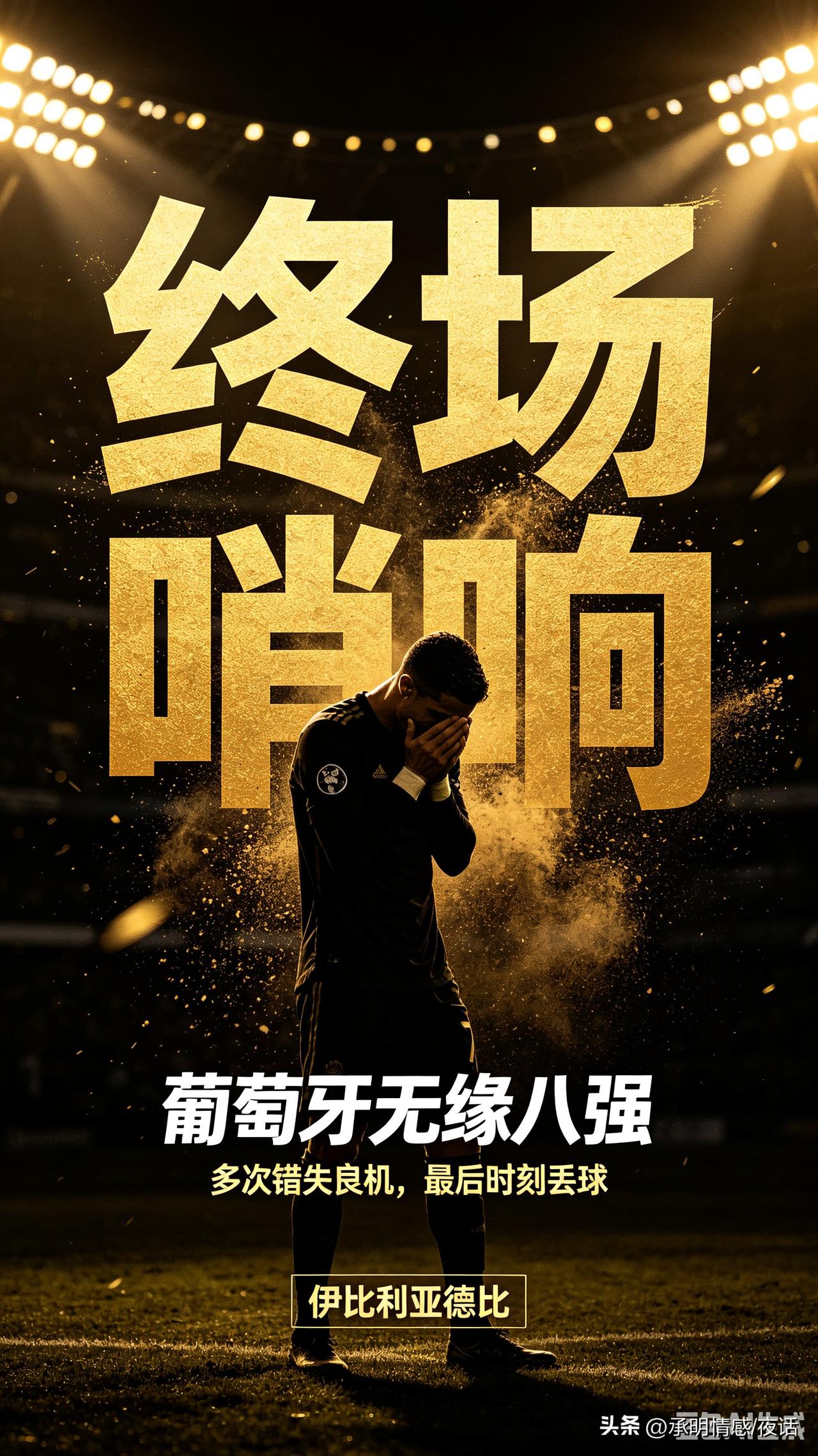 谁能想到葡萄牙拼满全场，最后一分钟遗憾落败！伊比利亚德比全程紧绷，看得人心脏都揪