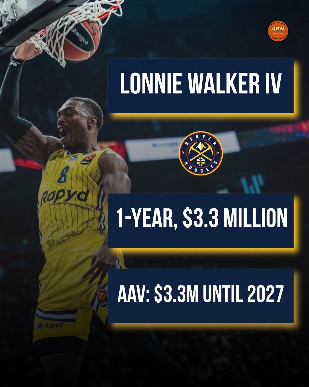 AP Hoops：签下沃克后，掘金队预计的奢侈税金额从6860万美元增加到851