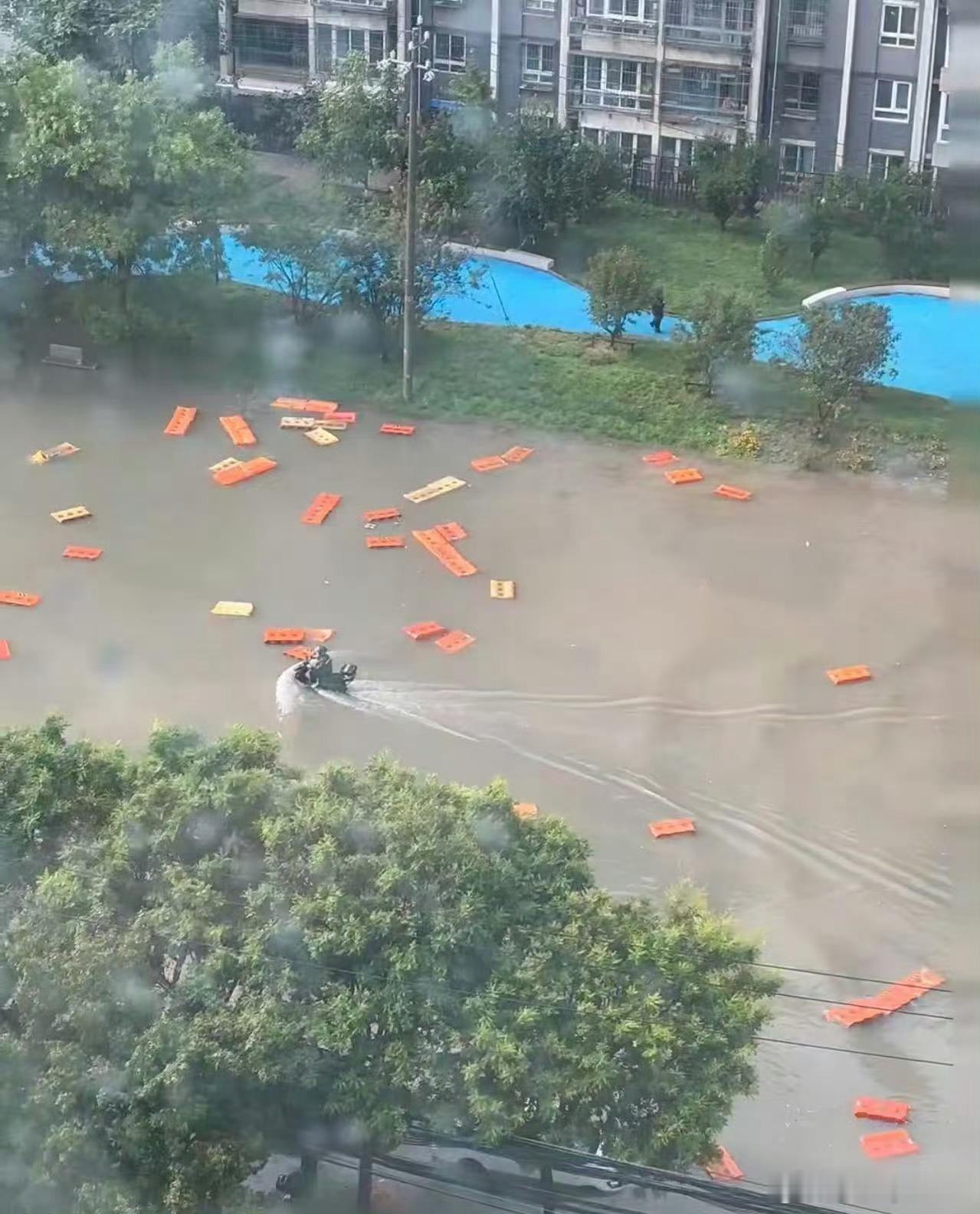 北京暴雨没想到这次后沙峪成了重灾区了 