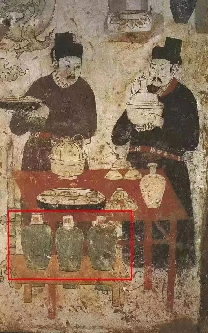 温酒侍吏辽 河北宣化辽墓壁画
