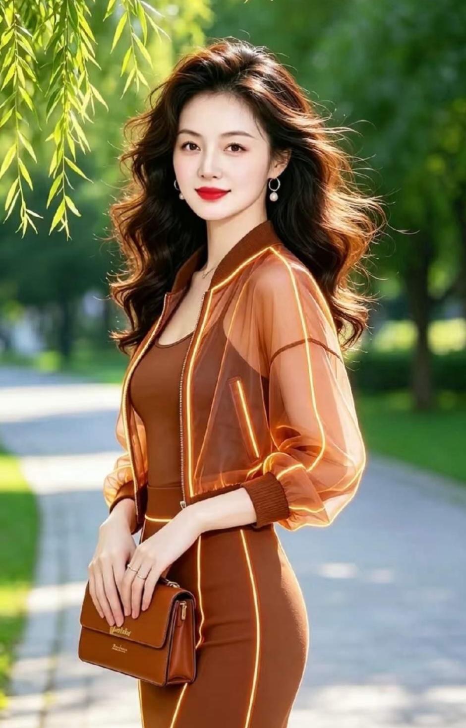 柳丝垂，景明媚。
衣素雅，人聪慧。
沐清风，心不累。
享安然，岁月美。

AI人