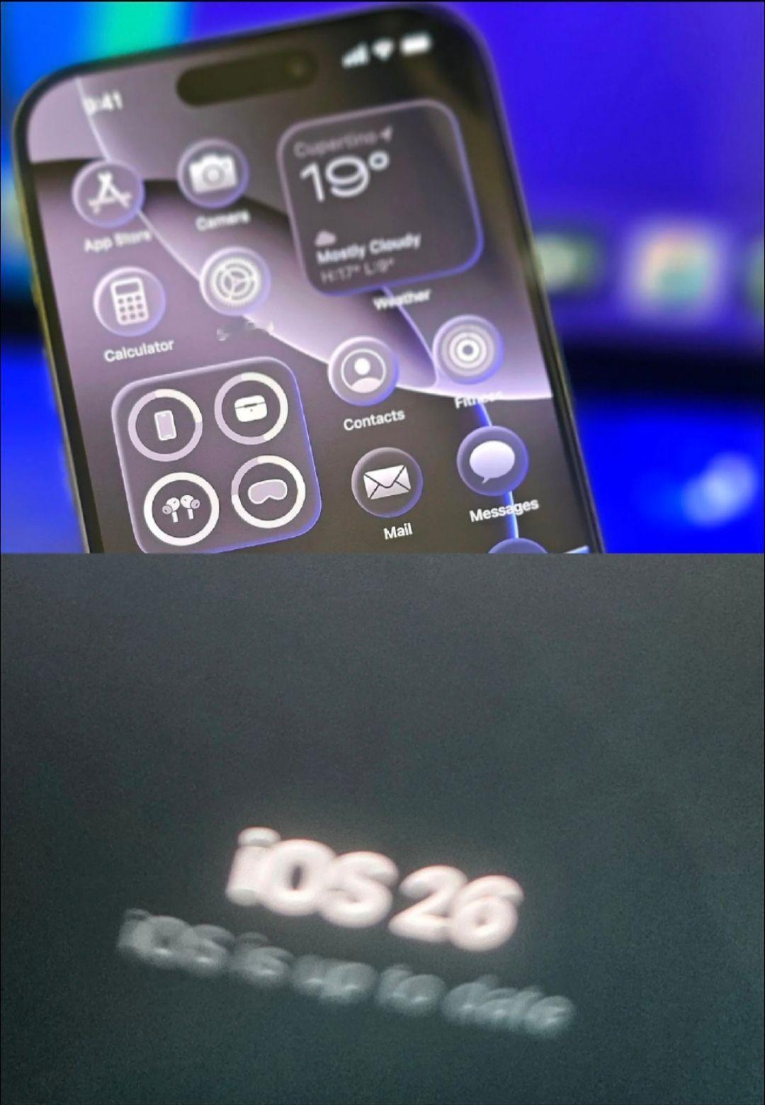 疑似iOS26泄露？就在WWDC25即将召开前几天，外网就有疑似iOS26的界面