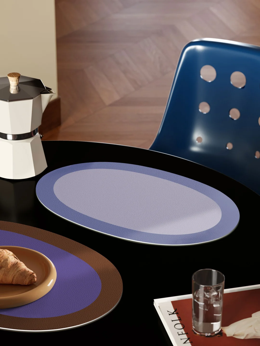 💜.𝑃𝑢𝑟𝑝𝑙𝑒˚美而萌之！MCM中古艺术餐垫