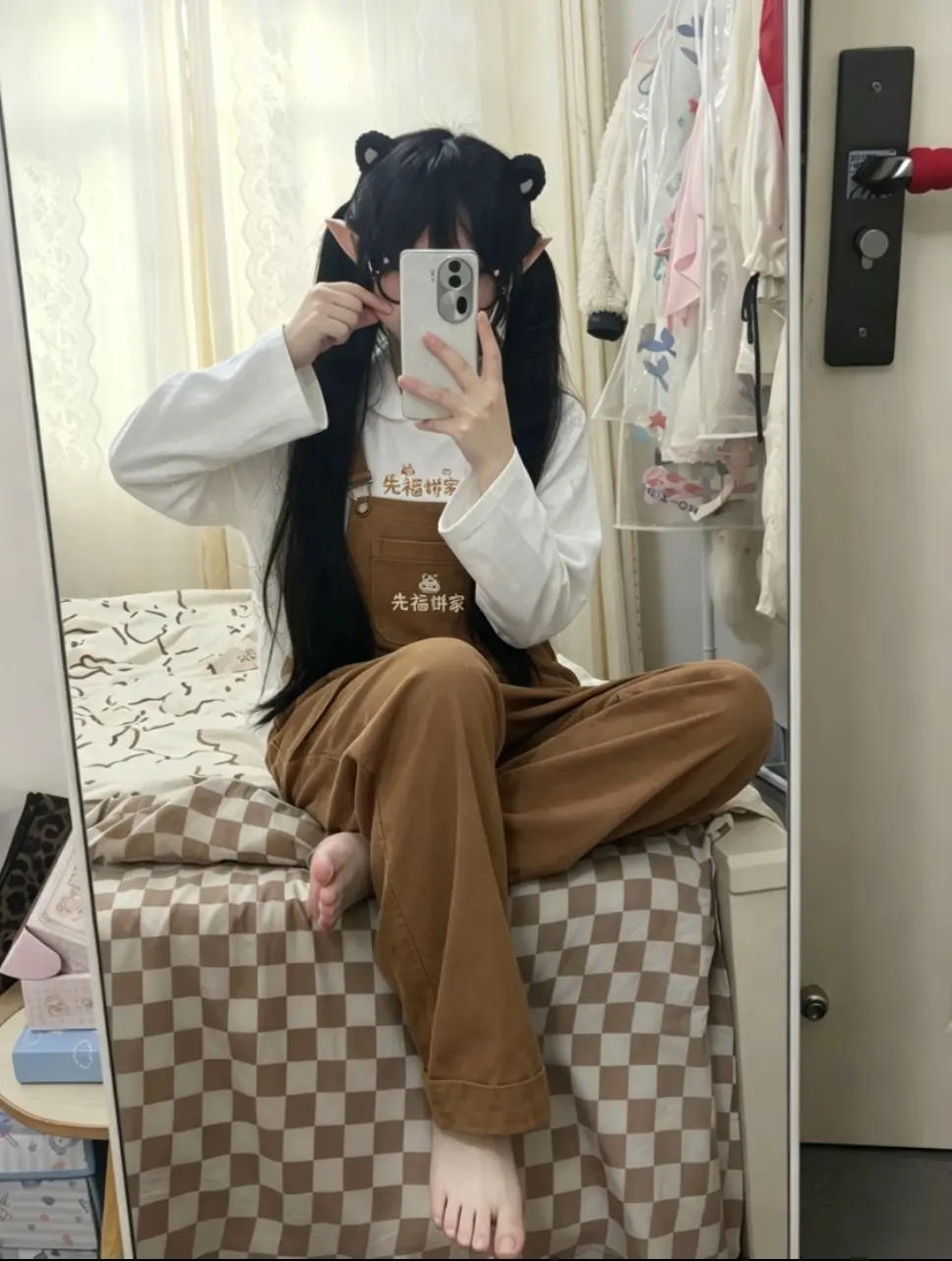 甜妹 ootd OOTD穿搭 背带裤 要天天开心