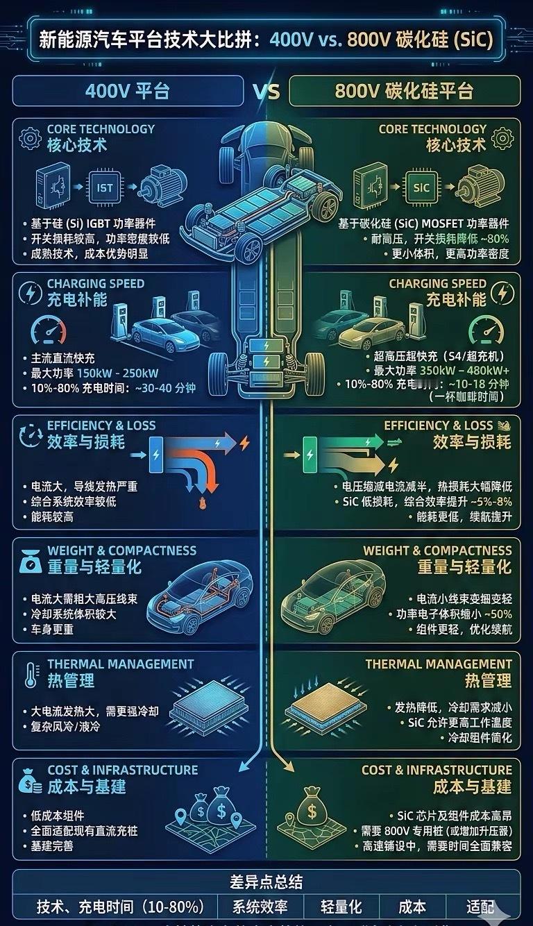 要买新能源汽车的注意了，一文看懂400V和800V平台的差异 