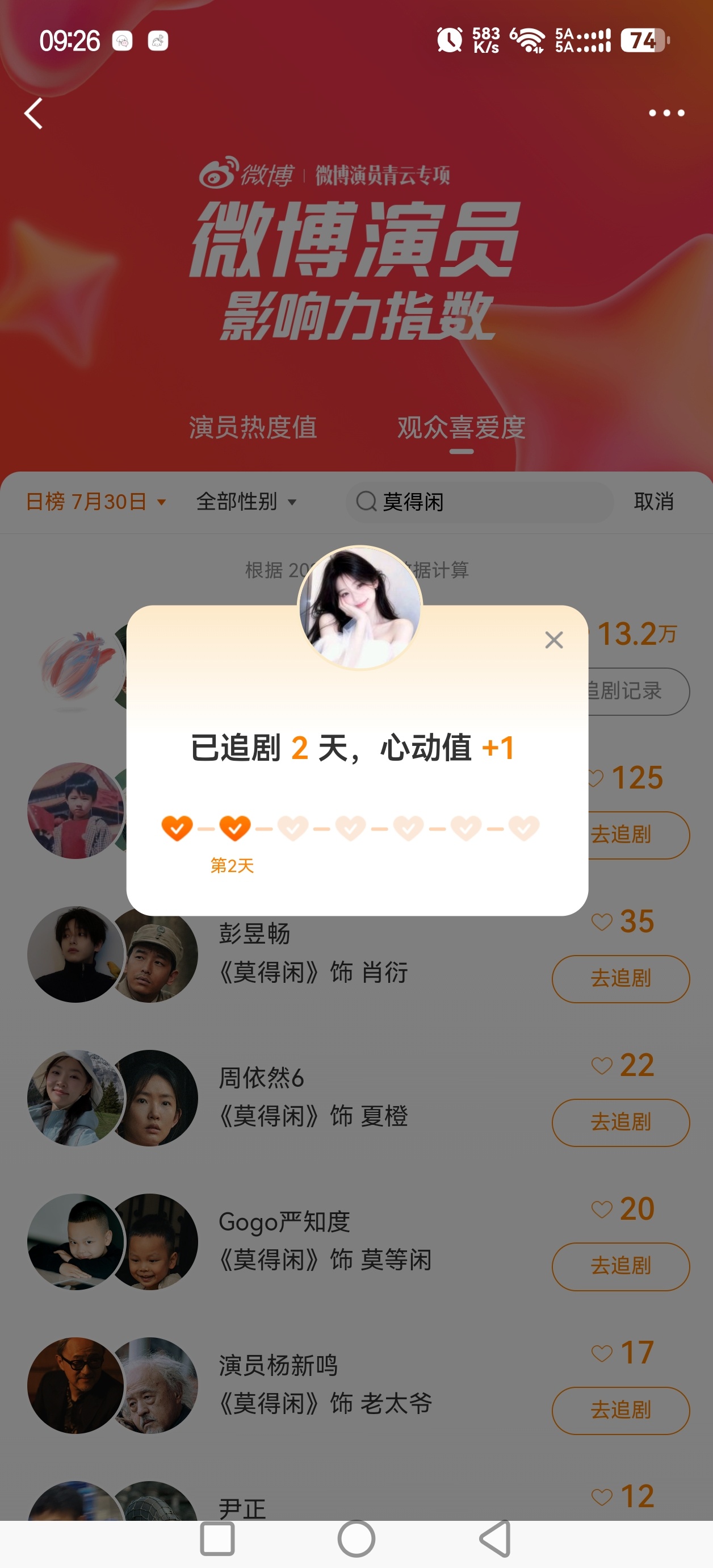 来给得闲投票咯！gogogo👉🏻微博演员影响力指数肖战莫得闲