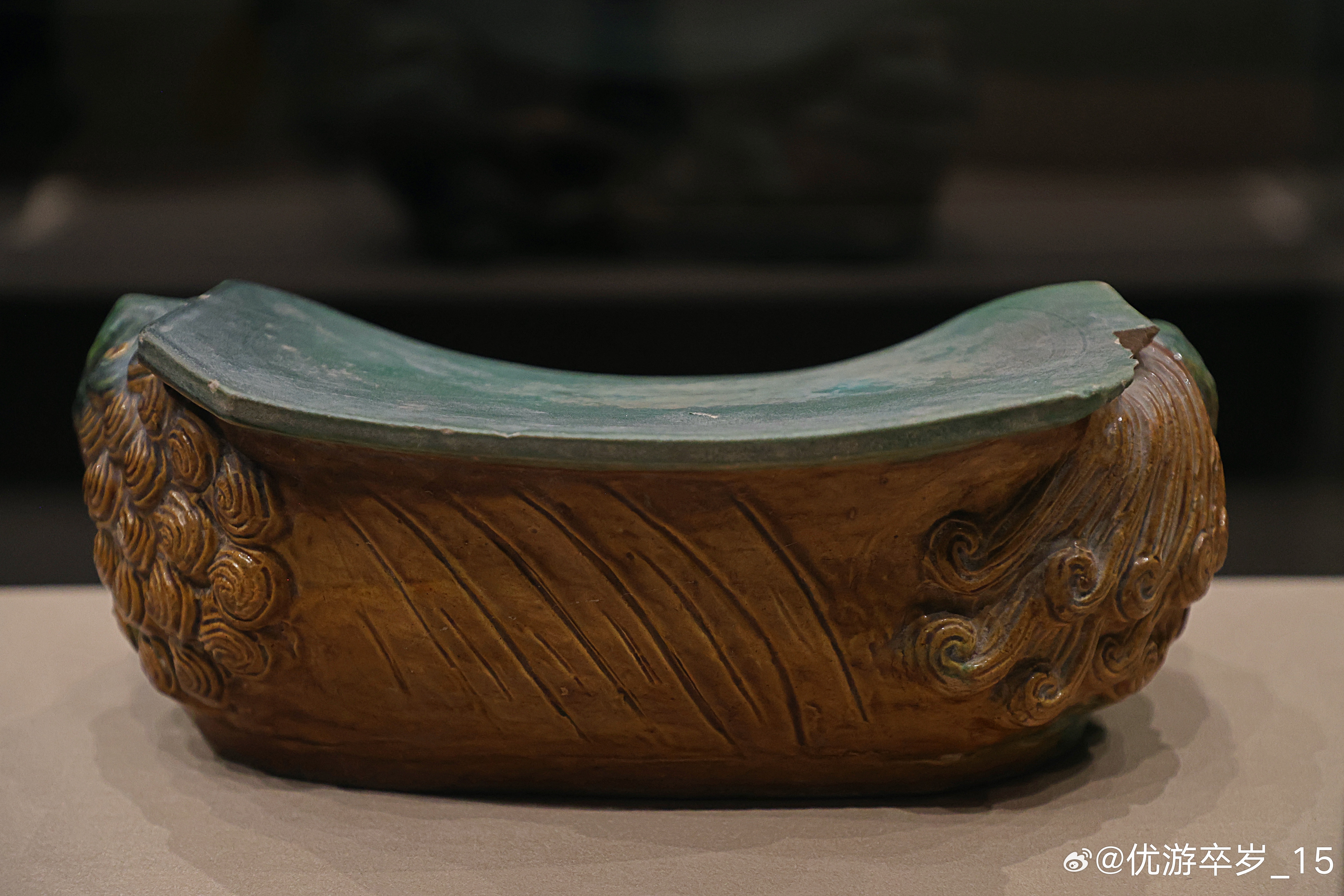 我的2026 【中国之中-中原古代文明精粹】   三彩釉双狮瓷枕金 （公元111