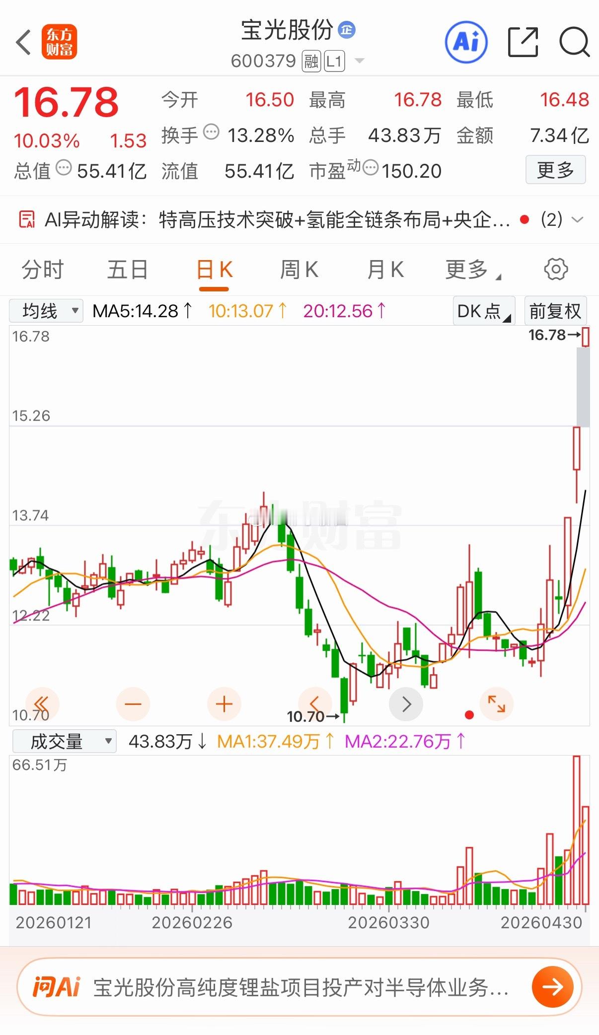 宝光股份复盘简评宝光股份跳空高开秒板，走出三连板过峰主升行情。1. 概念叠加：涵
