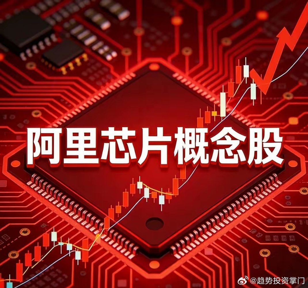沪深核心阿里芯片概念股一览1. 寒武纪阿里云AI推理芯片核心供应商，思元590深