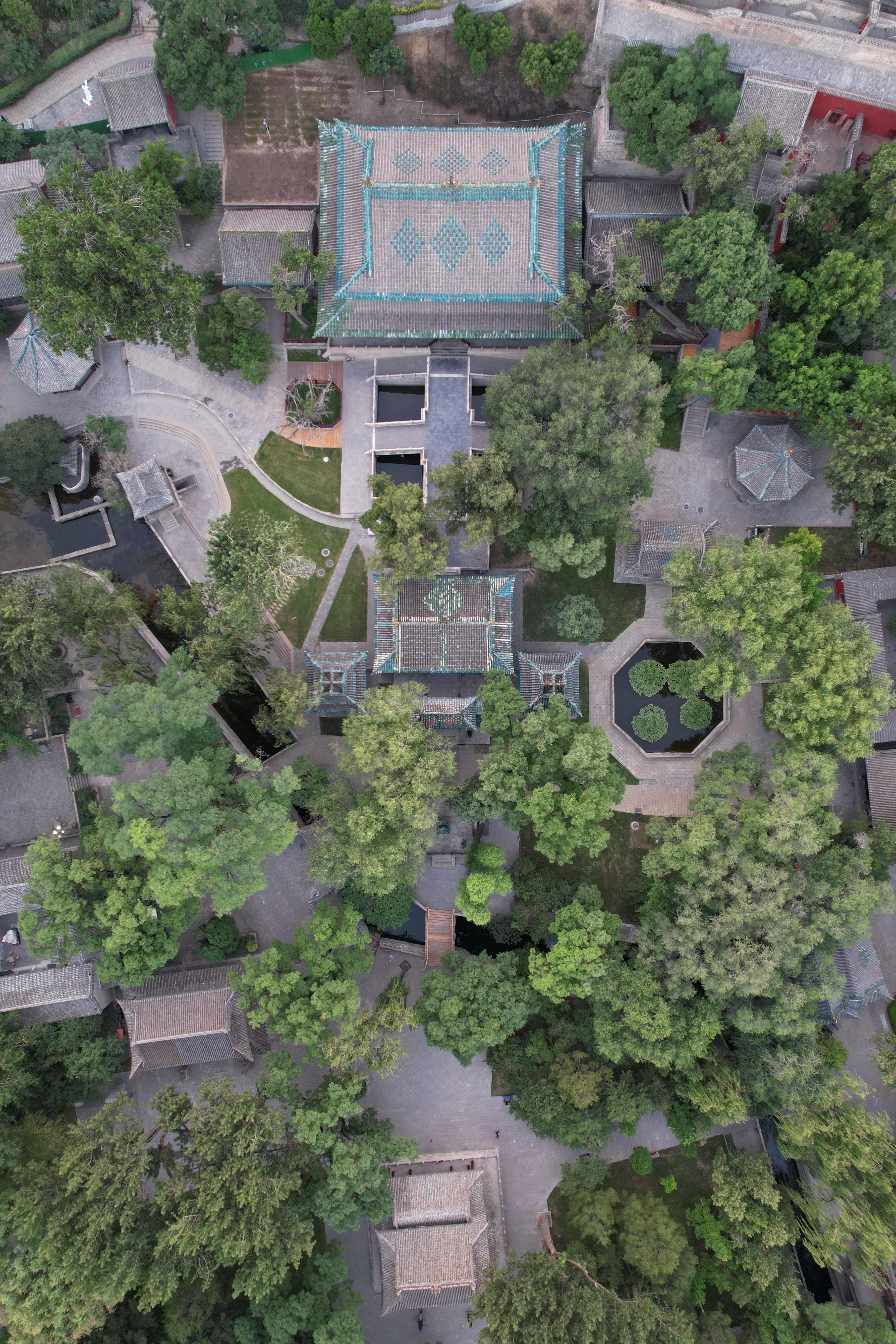 晋祠一组简单航拍，之前整理舍利生生塔，顺便把圣母殿周边也整理下 ​​​