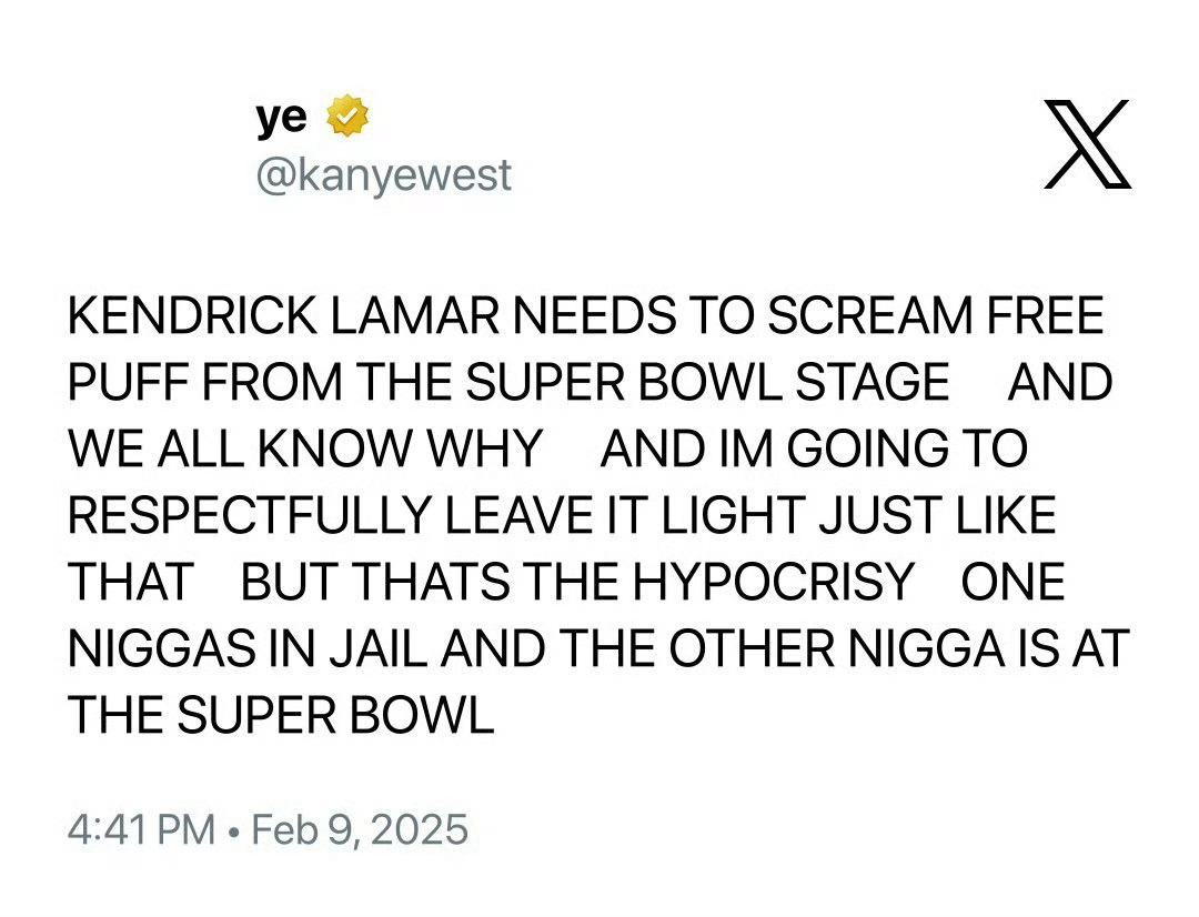 KendrickLamar超级碗 [疑问]侃爷又发癫了？ 