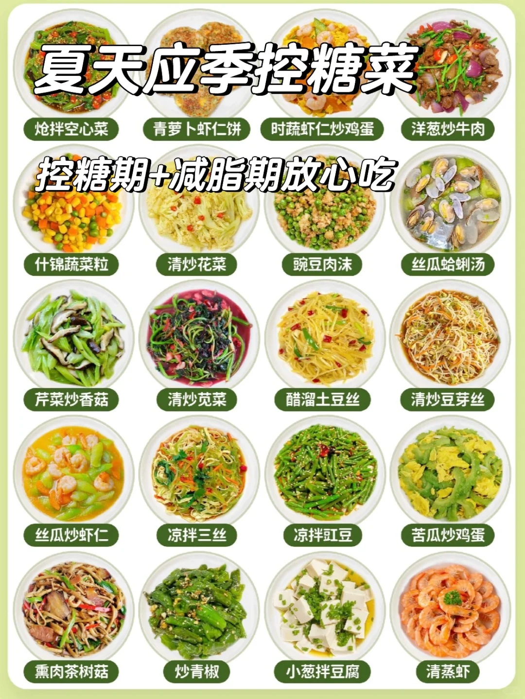 夏季36道控糖菜🥗好吃升糖慢✅附家常做法❗️
