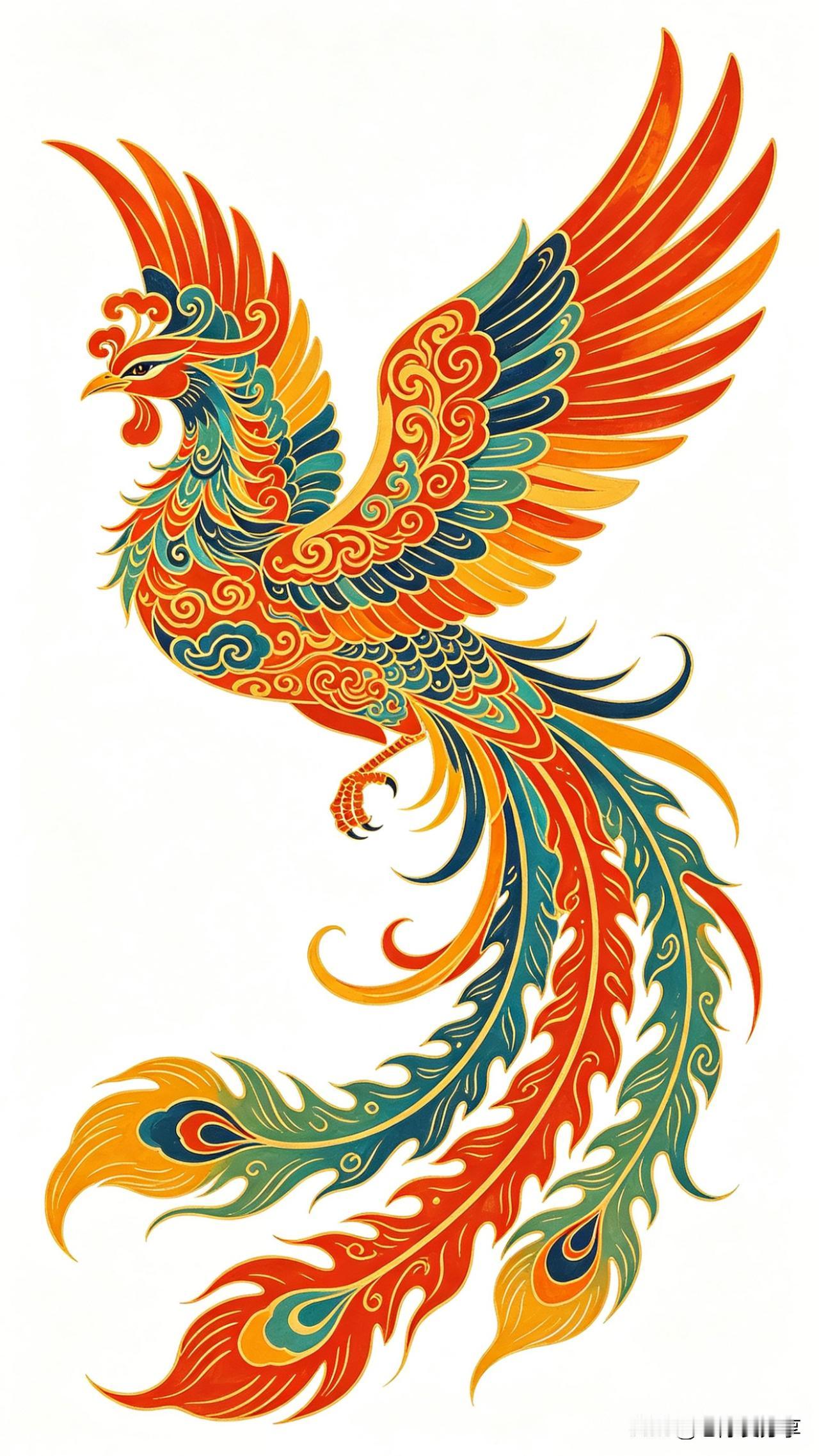 鹧鸪天·丹凤朝阳

五色云霞剪作裳，丹山有鸟自翱翔。
金翎振处星河动，玉羽开时日