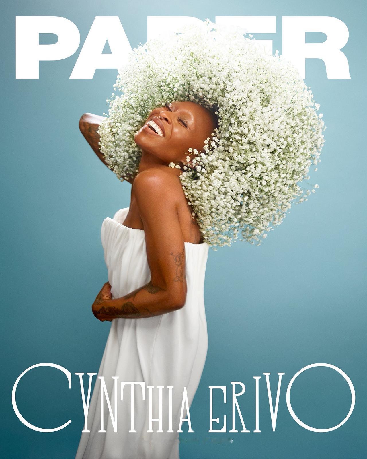 美国流量女王Cynthia Erivo 近日登上《PAPER》杂志封面，封面的一