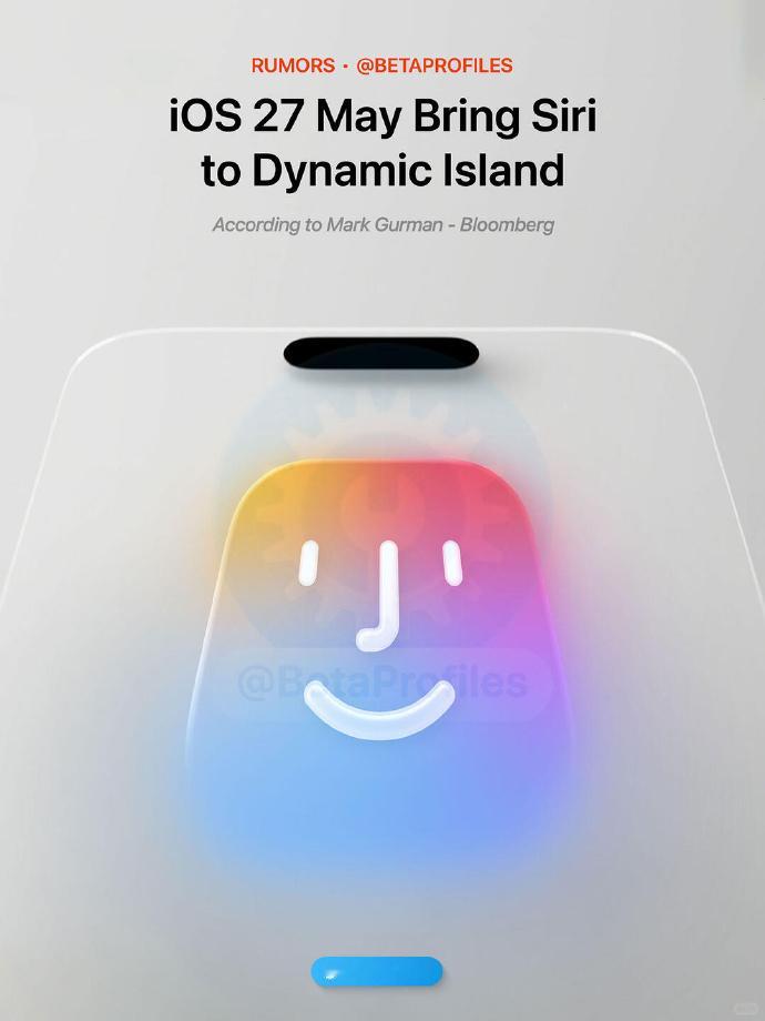 iOS27全新Siri界面 Siri 在 iOS27 再迎史诗级更新！ 适配灵动